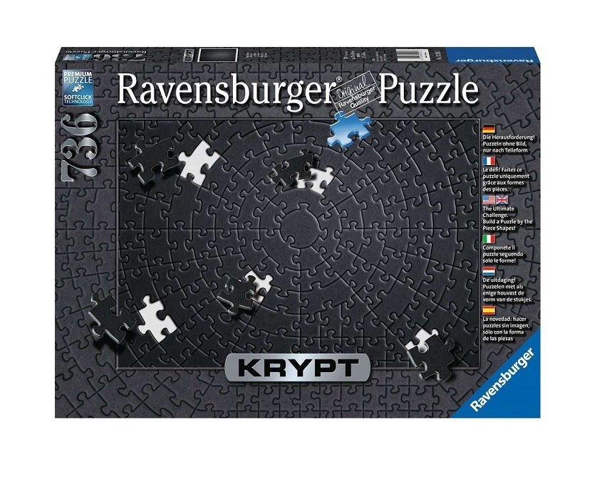 Ravensburger: Krypta-Puzzle - Schwarz 736 Teile.
